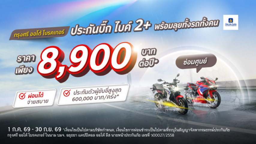 พร้อมลุยทั้งรถทั้งคุณ ประกันภัย 2+ บิ๊กไบค์ โดยบริษัท วิริยะประกันภัย จำกัด (มหาชน)